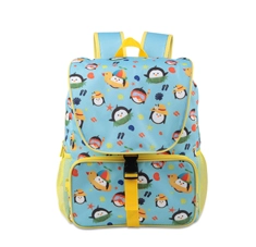 Girl's Backpack Primary School Backpack Front Flap Printed Peguin Backpack