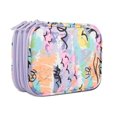GOX Large Multiple Compartments Rectangular Pencil Cases In Prints