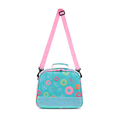 Girl's Medium Size Printed Cross Body Lunch Bag Pattern Doughnuts