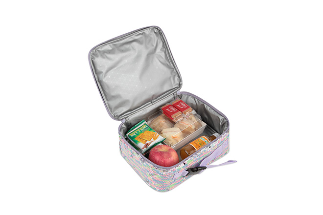 lunch bag with side bottle holder