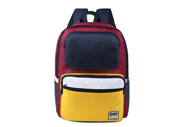 Boy's Multiple Compartments Large Capacity Senior Students School Backpack in Contrast Color