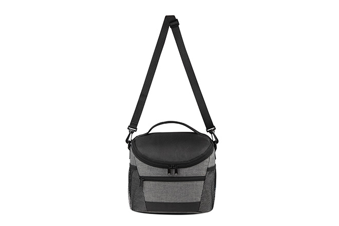 Men's Large Size Front Zip Cross Body Lunch Bag Color Grey