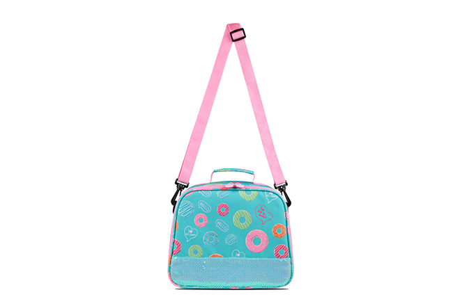 Girl's Medium Size Printed Cross Body Lunch Bag Pattern Doughnuts