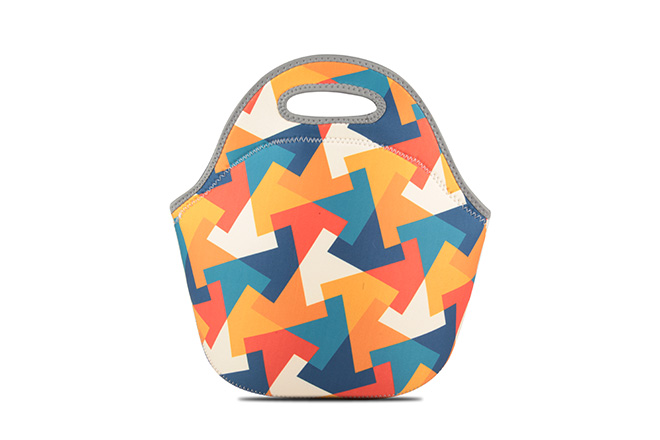 Girl's Medium Size Printed Neoprene Lunch Tote Pattern Graphics