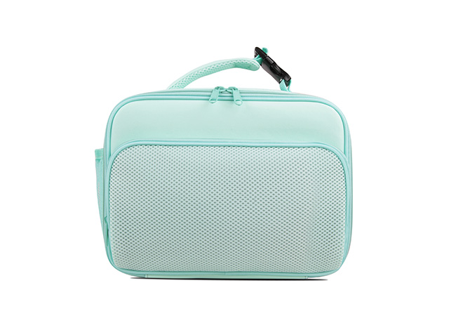 Women's Medium Size Two Compartments Square Lunch Bag Color Mint