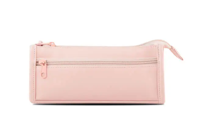 Two Compartments Boat Shape Pencil Case With Front Zip Pocket