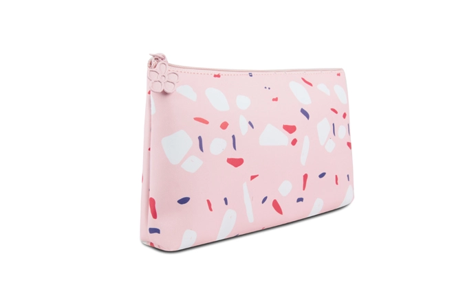 Large Single Compartment PU Boat Shape Pencil Case In Prints