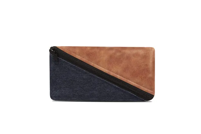 Single Compartment Sliced PU Flat Shaped Pencil Case
