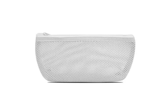 Single Compartment Mesh Boat Shape Pencil Case