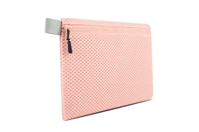 white mesh pencil case