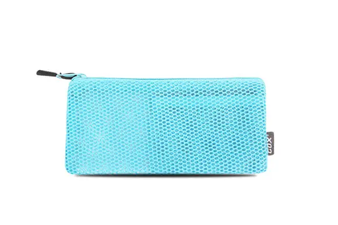 Single Compartment Mesh Flat Shape Pencil Case With Inside Pocket