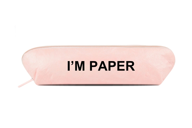 Slim Single Compartment Tyvek® Boat Shape Pencil Case With Slogan