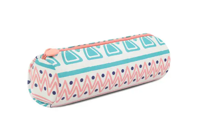 Single Compartment Round Tube Shape Pencil Case In Prints