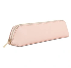 Slim Single Compartment PU Boat Shape Pencil Case