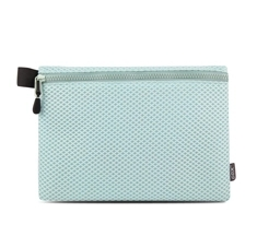 Large Single Compartment Padded Mesh Flat Shape Pencil Case