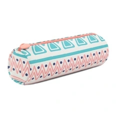 Single Compartment Round Tube Shape Pencil Case In Prints