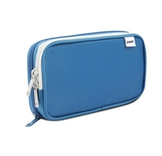 Two Compartments Ripstop Rectangular Pencil Case With Two Zip Pockets