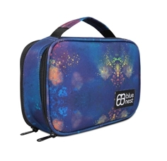 Large Two Compartments Rectangular Pencil Cases In Prints With Top Handle