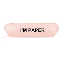 Slim Single Compartment Tyvek® Boat Shape Pencil Case With Slogan