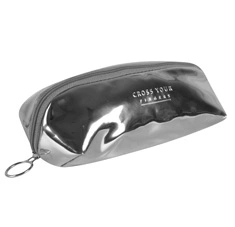 Single Compartment Metallic PU Boat Shape Pencil Case