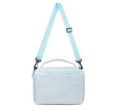 Women's Small Size Cross Body Lunch Bag Color Blue