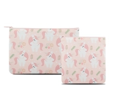 Large & Medium Size 2pcs Printed Flat Snack Bag Color Pink Pattern Pink Unicorn