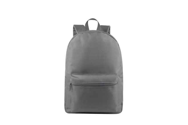 Basic Front Pocket Two Compartments Everyday Casual School Backpack Plain Color