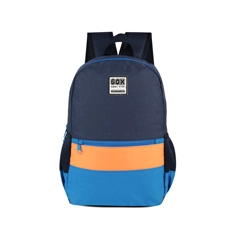 Basic Kids Flat Front Pocket Two Compartments School Backpack with Side Pockets Contrast Color