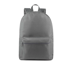 Basic Front Pocket Two Compartments Everyday Casual School Backpack Plain Color