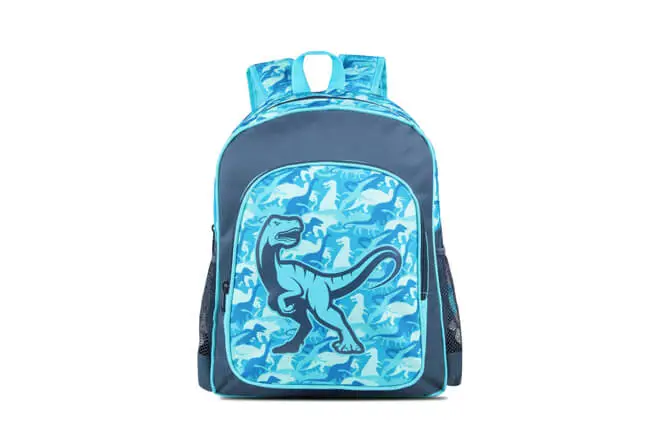 Boy's Primary School Student Backpack with Side Porkets Backpack in Dino Prints