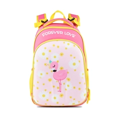 Kids Hard Shell Multiple Compartments School Backpack Flamingo Design