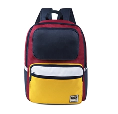 Boy's Multiple Compartments Large Capacity Senior Students School Backpack in Contrast Color
