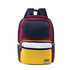 GOX Boy's Multiple Compartments Large Capacity Senior Students School Backpack in Contrast Color