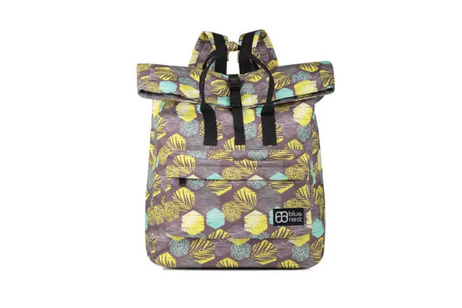 Standard RPET Roll Top Two Compartments Everyday Casual Backpack in Prints
