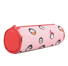 Kids Single Compartment Round Tube Shape Pencil Case In Prints