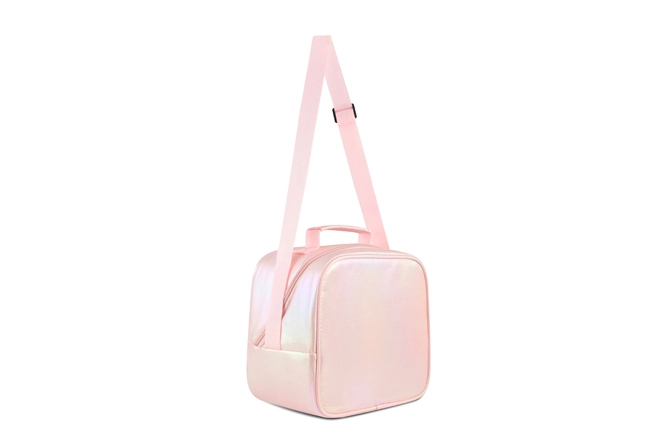 Girl's Medium Size Cross Body Lunch Bag Color Icy Pink