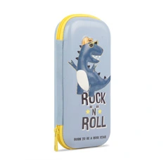 Kids Small EVA PU Coated Hard Shell Pencil Case With Debossed Dino Prints