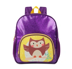 Girl's Front Pocket Two Compartments Backpack-Little Owl