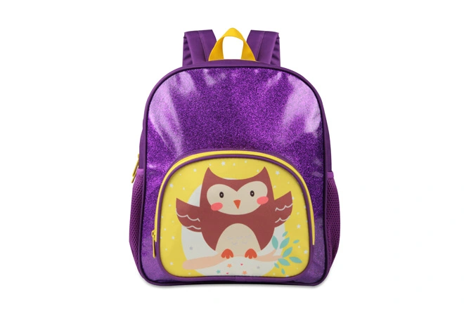 Girl's Front Pocket Two Compartments Backpack-Little Owl