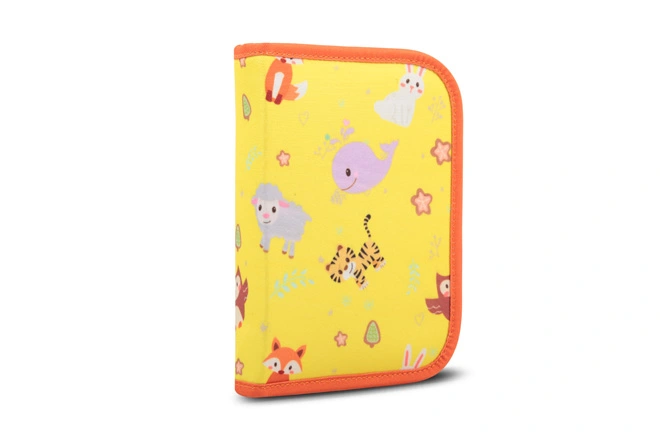 Kids Single Compartment Book Style Rectangular Pencil Case With Inside Organizer In Prints-Forest Friends