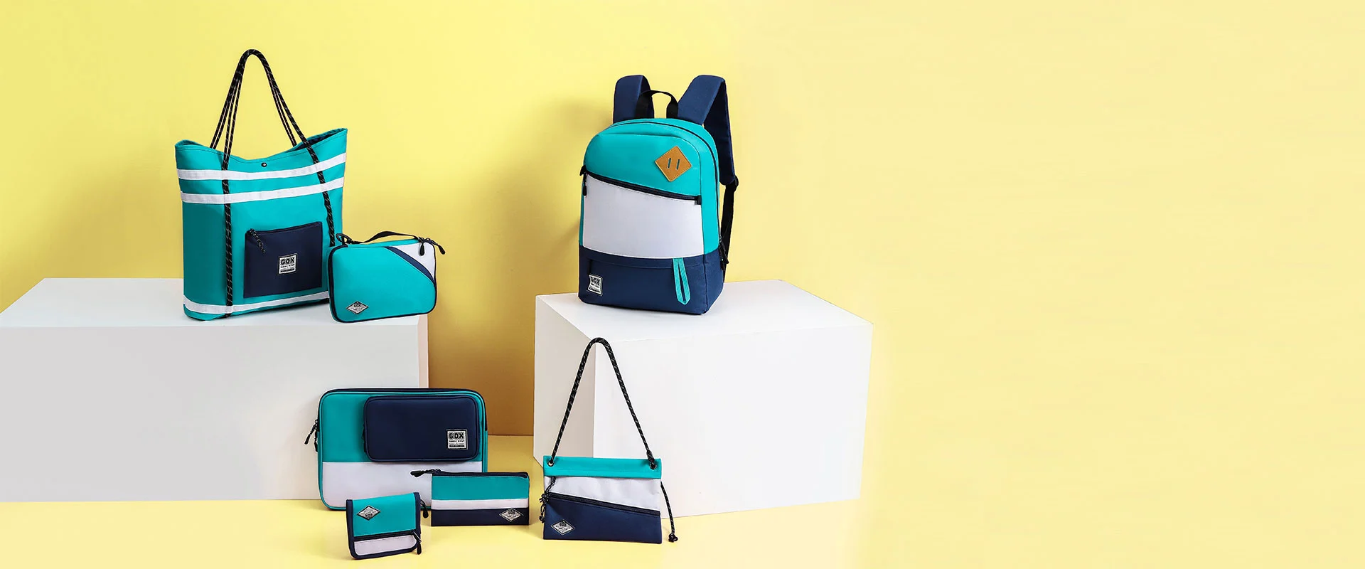 Color Block BTS Student Backpack Collection