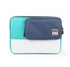14'' Two Compartment Laptop Sleeve Color Block-Blue