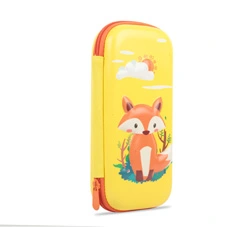 Kids Small EVA PU Coated Hard Shell Pencil Case With Debossed Prints-Little Fox