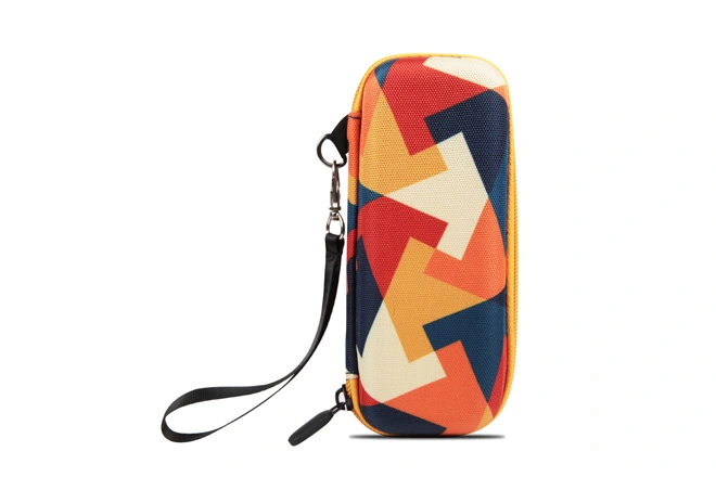 Small Size RPET Covered Hard Shell Pencil Case In Prints With Hand Loop-Puzzle