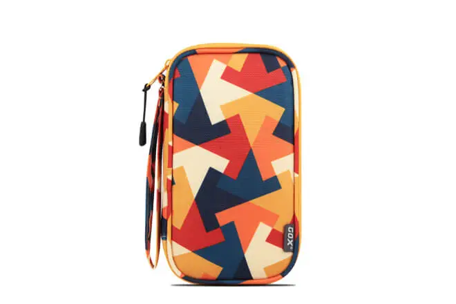 RPET Single Compartment Book Style Rectangular Pencil Case With Handle Loop-Puzzle