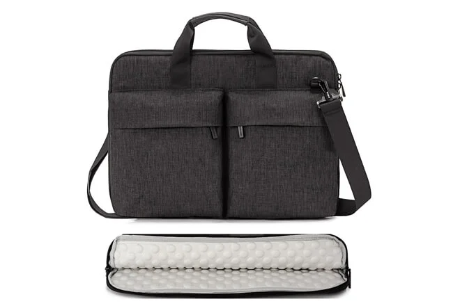 laptop side bag leather