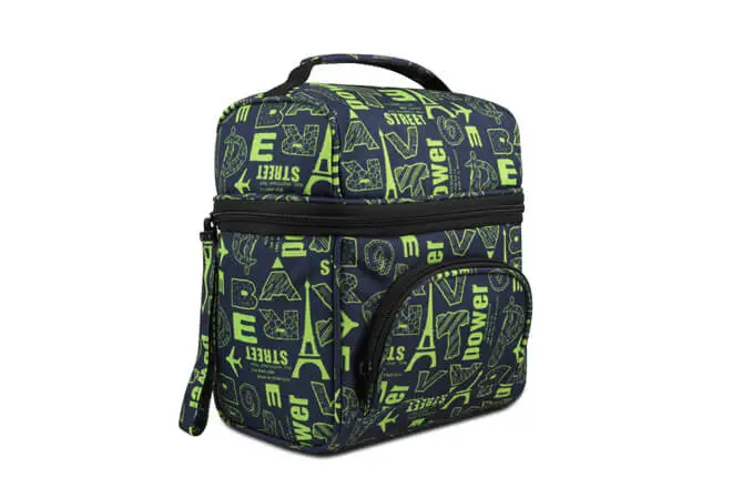 RPET Girl's Large Size Printed Two Compartments Lunch Tote Pattern Traveller