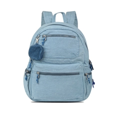 Large Capacity Denim Multiple Compartments Everyday Casual Backpack