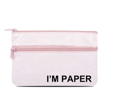 GOX Two Compartment Tyvek® Flat Shape Pencil Case With Slogan