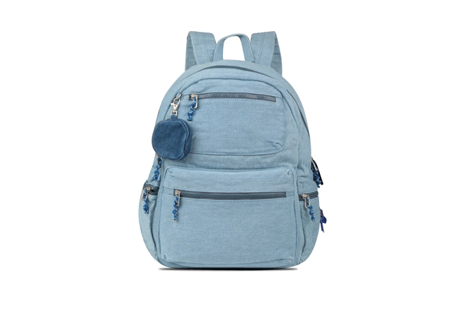 Large Capacity Denim Multiple Compartments Everyday Casual Backpack